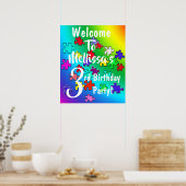Colorful jigsaw puzzles pieces welcome guest poster (Küche)