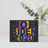 Colorful JOE BIDEN 2020 Postkarte (Stehend Vorderseite)