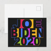 Colorful JOE BIDEN 2020 Postkarte (Vorne/Hinten)