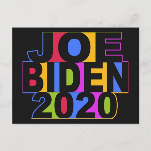 Colorful JOE BIDEN 2020 Postkarte (Vorderseite)