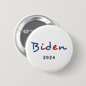 Colorful Joe Biden 2024 Skripttext Button (Vorne & Hinten)