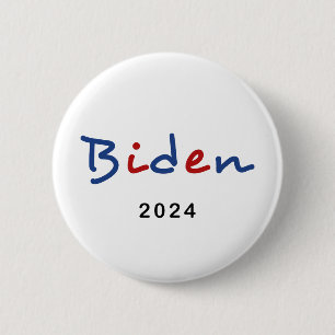 Colorful Joe Biden 2024 Skripttext Button