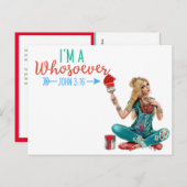 Colorful John 3:16 | Glaube Postkarte (Vorne/Hinten)