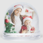Colorful Joy w/Poinsettias Photo Snow Globe Schneekugeln (Rückseite)