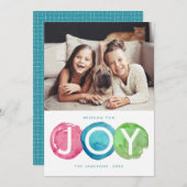 Colorful Joy Watercolor Dots Weihnachten (Vorne/Hinten)