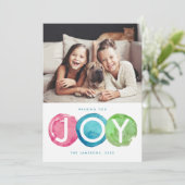 Colorful Joy Watercolor Dots Weihnachten (Stehend Vorderseite)