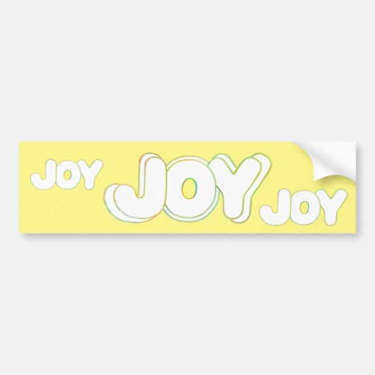 Colorful Joy Word Autoaufkleber (Vorne)
