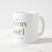 Colorful Joyeux Weihnachten Französisch Weihnachte Jumbo-Tasse (Vorderseite Rechts)