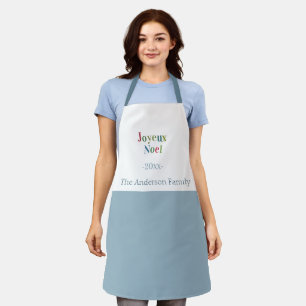 Colorful Joyeux Weihnachten Französisch Weihnachte Schürze