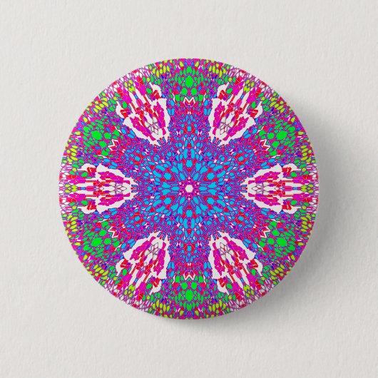 Colorful Kaleidoscope Pattern: Button (Vorderseite)
