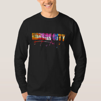 Colorful Kansas City Lettering  Watercolor Kansas  T-Shirt