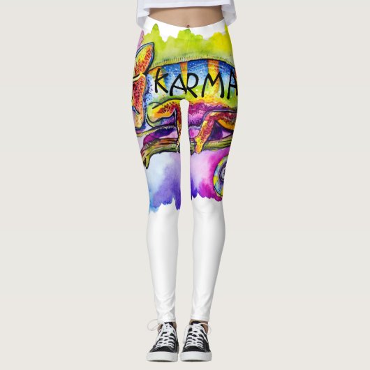 Colorful Karma Chameleon Leggings (Vorderseite)