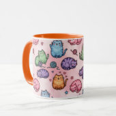 Colorful Kawaii Chubby Cats Pattern Tasse (Vorderseite Links)