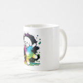 Colorful Kawaii Dancing Bichon Kaffeetasse (VorderseiteRechts)