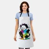 Colorful Kawaii Dancing Bichon Schürze (Getragen)