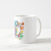 Colorful Kawaii Dancing Boston Terrier Kaffeetasse (VorderseiteRechts)
