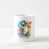 Colorful Kawaii Dancing Boston Terrier Kaffeetasse (Mittel)
