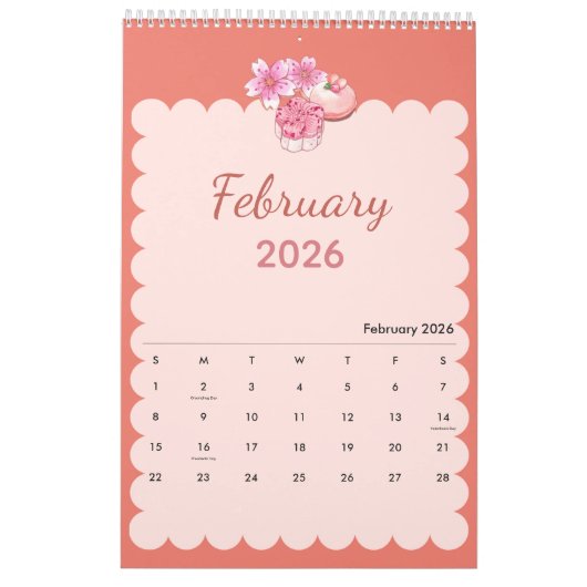 Colorful Kawaii Seasons Each Month Kalender (Feb 2026)