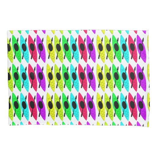 Colorful Kayaks Pillow Case Kissenbezug (Vorderseite)
