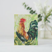 Colorful Keith the Rooster Postkarte (Stehend Vorderseite)