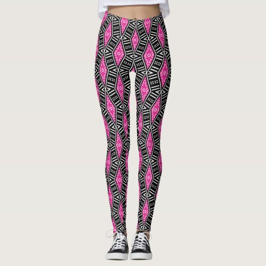 Colorful Kente Fashion Leggings (Vorderseite)