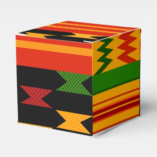 Colorful Kente Favor Box Geschenkschachtel (Vorderseite)