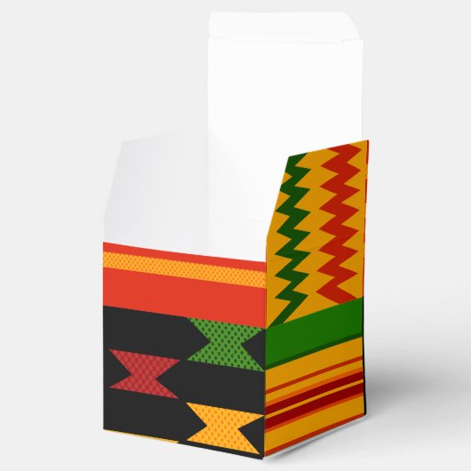 Colorful Kente Favor Box Geschenkschachtel (Geöffnet)
