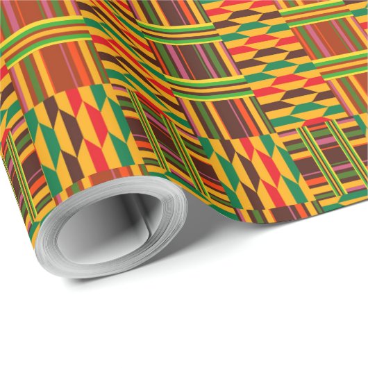 Colorful Kente Geschenkpapier (Rolleneckpunkt)