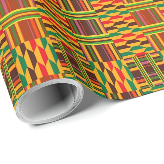 Colorful Kente Geschenkpapier (Rolleneckpunkt)