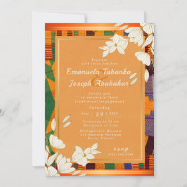 Colorful Kente Wedding Einladung Ankara