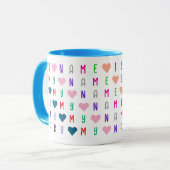 Colorful Kids 16 Personalized Letters or Numbers Tasse (Vorderseite Links)