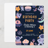 Colorful Kids Birthday Party Design – Fun  Einladung (Vorne/Hinten)
