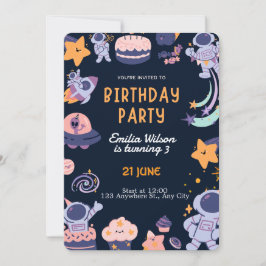 Colorful Kids Birthday Party Design – Fun  Einladung