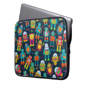 Colorful Kids Robot Laptopschutzhülle (Vorderseite Links)