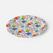 Colorful Kids Robot Pappteller (Schrägansicht)