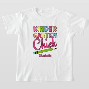 Colorful Kindergarten Chick - Erster Schultag T-Shirt