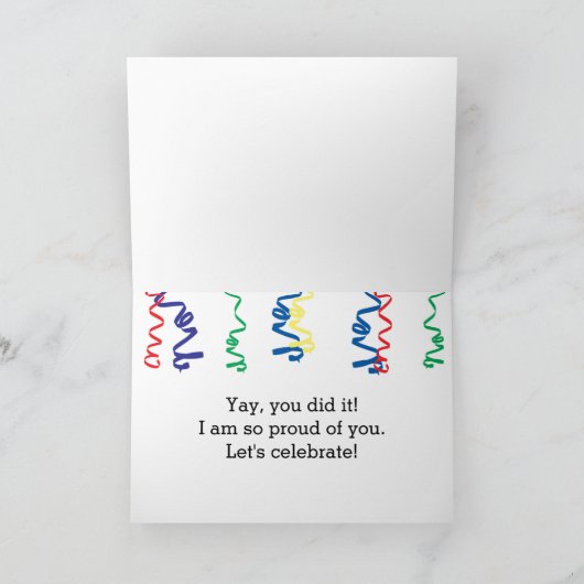 Colorful Kindergarten Graduate Karte (Innenseite)