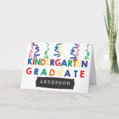 Colorful Kindergarten Graduate Karte (Vorderseite)