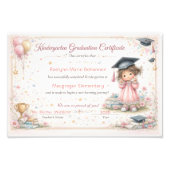 Colorful Kindergarten Graduation Certificate  Fotodruck (Vorne)