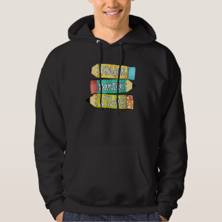 Colorful Kindergarten Vibes Teacher Student Back T Hoodie