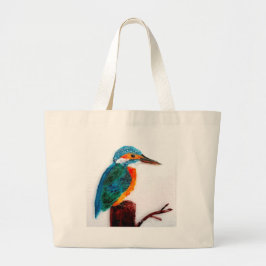 Colorful Kingfisher Art Jumbo Stoffbeutel