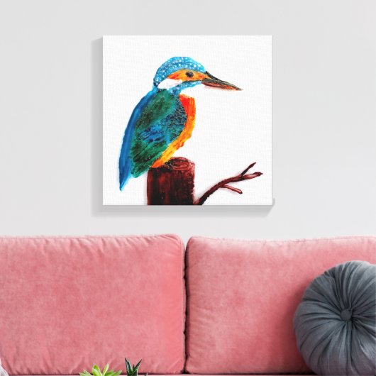 Colorful Kingfisher Bird Art Leinwanddruck (Insitu (Wohnzimmer))
