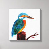 Colorful Kingfisher Bird Art Leinwanddruck (Vorderseite)