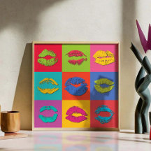 Colorful Kissing Lips