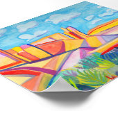 Colorful Kitchen Mesa Wacky Watercolor Landscape Poster (Ecke)