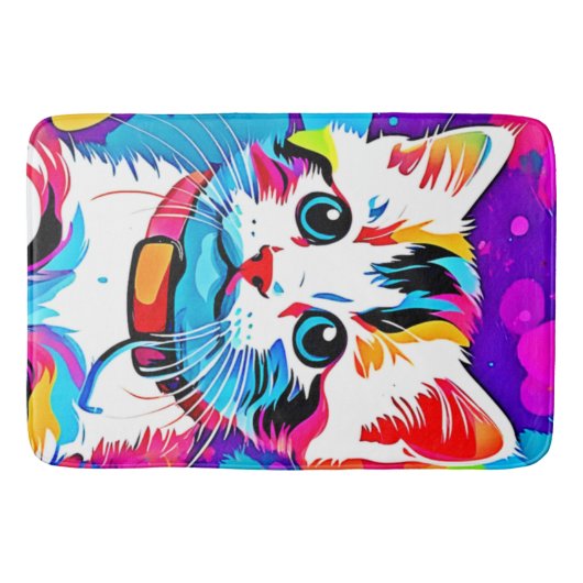 Colorful Kitesurf Kunst Badematte (Vorderseite)