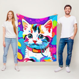 Colorful Kitesurf Kunst Fleecedecke