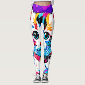 Colorful Kitesurf Kunst Leggings (Vorderseite)