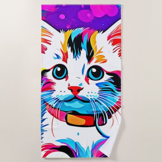 Colorful Kitesurf Kunst Strandtuch (Vorderseite)