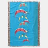 Colorful Kitesurfing Kites Decke (Vorderseite Vertikal)